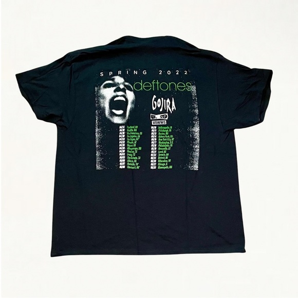 💚NEW Deftones Diamond Eyes Skull Owl 2002 Tour Band Tee Gojira Graphic T-Shirt - Picture 7 of 10